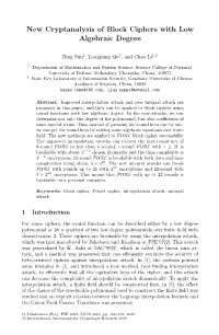 New Cryptanalysis of Block Ciphers with Low Algebraic Degree