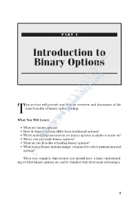 What Are Binary Options?