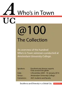 An Overview of the Hundred Who's In