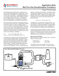 Application Note Wet Flue Gas Desulfurization Scrubbers Power: Environmental