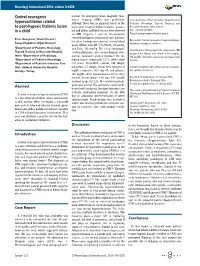 Central Neurogenic Hyperventilation Related to Post-Hypoxic Thalamic Lesion in a Child