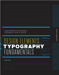 Design Elements, Typography Fundamentals