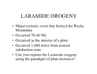 Laramide Orogeny