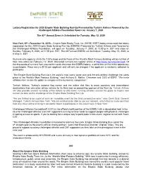 Lottery Registration for 2020 Empire State Building Run-Up Presented by Turkish Airlines Powered by the Challenged Athletes Foundation Opens on January 7, 2020