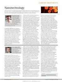 Nanotechnology the Translation of Nanotechnology-Based Therapies and Products from the Laboratory to the Clinic Requires a Multidisciplinary Approach