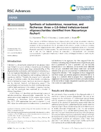 Synthesis of Isobemisiose, Neosartose, and Fischerose: Three Α-1,6-Linked