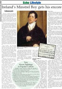 Thomas Moore, Whose Patri- Manuscript Facsimiles and Musical Files, Otic-Imbued Writings Earned Him the with Commentary,” He Said