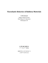Viscoelastic Behavior of Rubbery Materials