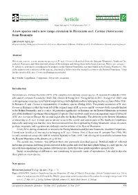 A New Species and a New Range Extension in Hieracium Sect
