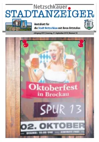 Amtsblatt Für Diestadt Netzschkaumit Ihren Ortsteilen