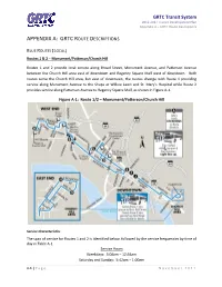 Appendix A: Grtc Route Descriptions