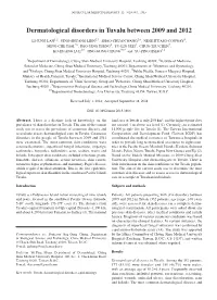 Dermatological Disorders in Tuvalu Between 2009 and 2012
