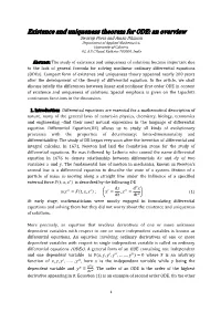 Existence and Uniqueness Theorem For