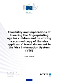 Feasibility and Implications of Lowering the Fingerprinting Age For