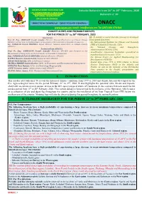 II. CLIMATIC HIGHLIGHTS for the PERIOD 21St to 29Th FEBRUARY, 2020 I. INTRODUCTION