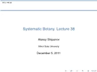 Systematic Botany. Lecture 38