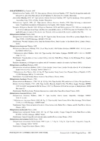 Zootaxa, Checklist of Catfishes, Recent and Fossil