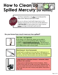 How to Clean up Spilled Mercury (For Homes)