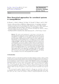 New Theoretical Approaches for Correlated Systems in Nonequilibrium