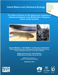SARDI Report Series Is an Administrative Report Series Which Has Not Been Reviewed Outside the Department and Is Not Considered Peer-Reviewed Literature