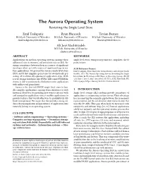 The Aurora Operating System