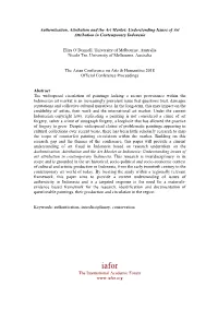 Authentication, Attribution and the Art Market: Understanding Issues of Art Attribution in Contemporary Indonesia
