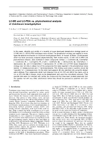 LC-MS and LC-PDA Vs. Phytochemical Analysis of Colchicum Brachyphyllum