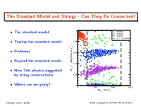 The Standard Model and Strings