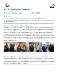 2021 Legislative Session 4Th Interim Committee Week Feb