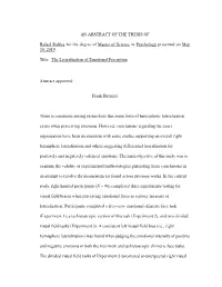 AN ABSTRACT of the THESIS of Rafael Robles for the Degree Of
