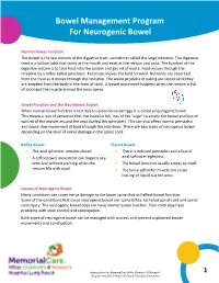Bowel Management Program for Neurogenic Bowel
