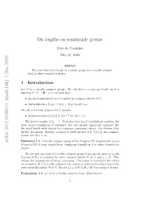 On Lengths on Semisimple Groups