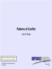 Patterns of Conflict John R