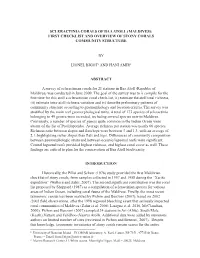 Scleractinia Corals of Baa Atoll (Maldives): First Checklist and Overview of Stony Corals Community Structure