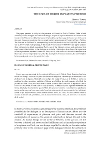 The Uses of Homer in Plato's Philebus