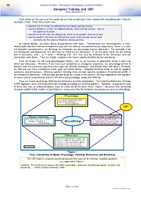 Autogenic Training and CBT Some Reflections