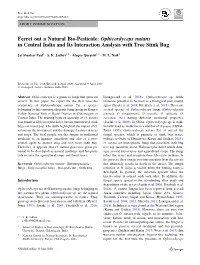 Ferret out a Natural Bio-Pesticide: Ophicordyceps Nutans in Central India and Its Interaction Analysis with Tree Stink Bug