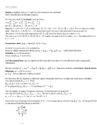 Lie Group Homomorphism Φ: � → � Corresponds to a Linear Map Φ: � → 