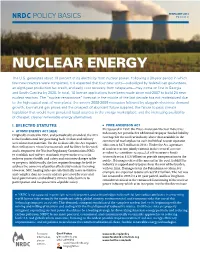 Policy Basics - Nuclear Energy (PDF)