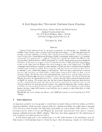 A Fast Single-Key Two-Level Universal Hash Function