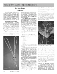 Bunny Ears of a Professional Engineer’S Opinion It Is up to Clem Akins Us As Responsible Cavers to Judge the Strength of Each Anchor We Use