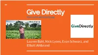 Give Directly Presentation