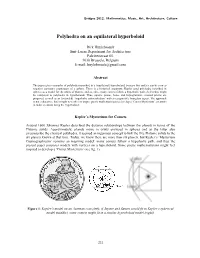 Polyhedra on an Equilateral Hyperboloid