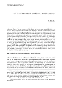 The Alleged Failure of Athens in the Fourth Century1