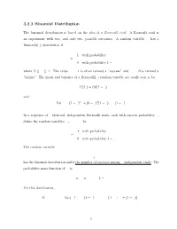 3.2.3 Binomial Distribution