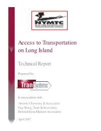 Access to Transportation on Long Island