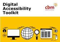 CBM Digital Accessibility Toolkit 2 Contents