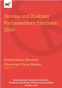 Independant Election Observers Team Report Publsihed in 2004