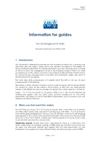 Information for Guides