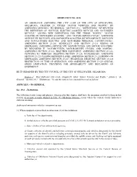 Ordinance No. 3418 an Ordinance Amending The